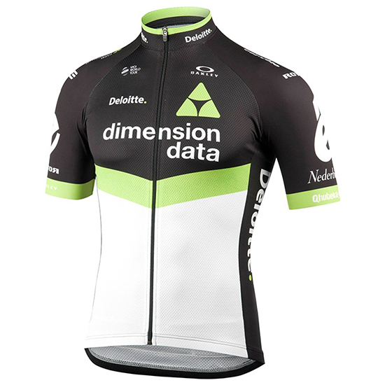 Maglia Dimension Data Manica Corta 2017 verde e nero